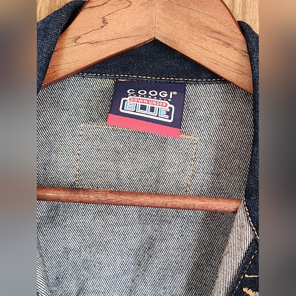 Mens Coogi australia down under blue Denim Jacket size M - Picture 5 of 7